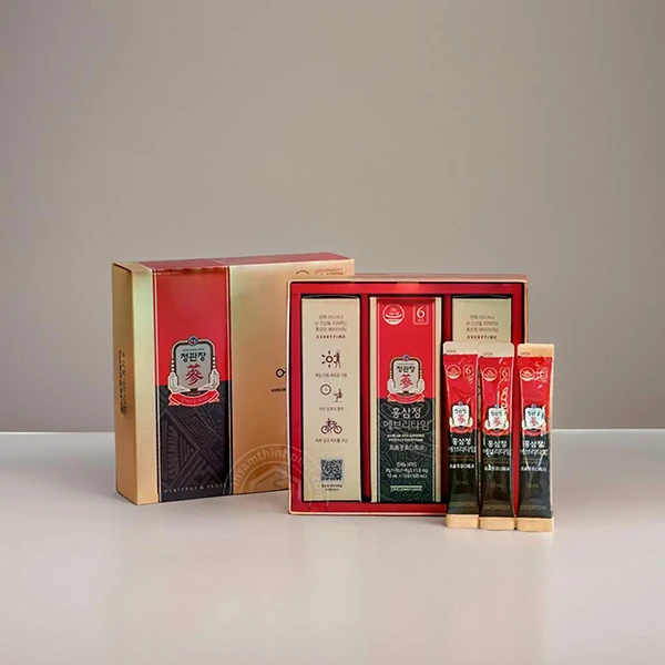 Nước hồng sâm Everytime Hậu Duệ Mặt Trời KGC hộp 30 gói x 10ml cao cấp