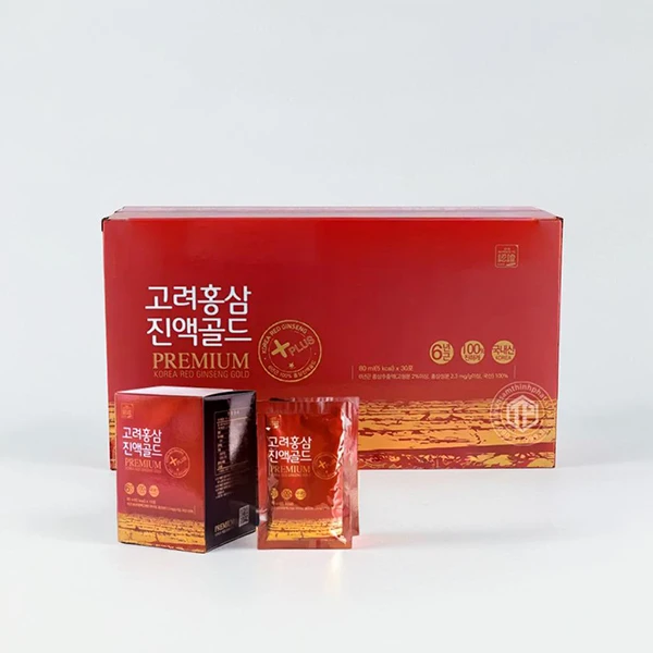 Nước hồng sâm Hàn Quốc Premium không đường hộp 30 gói x 80ml
