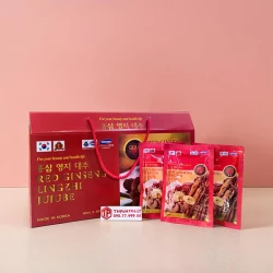 Nước hồng sâm linh chi táo đỏ Hàn Quốc hộp 30 gói x 80ml