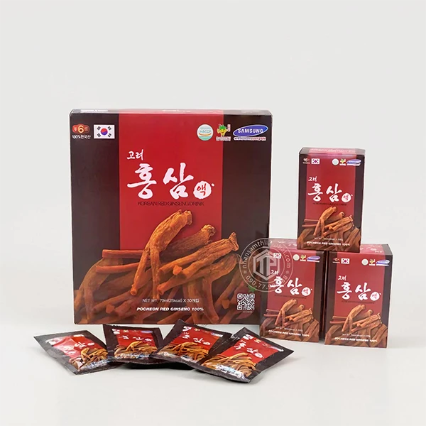 Nước hồng sâm Pocheon chính hãng sâm Hàn Quốc 6 năm tuổi hộp 30 gói