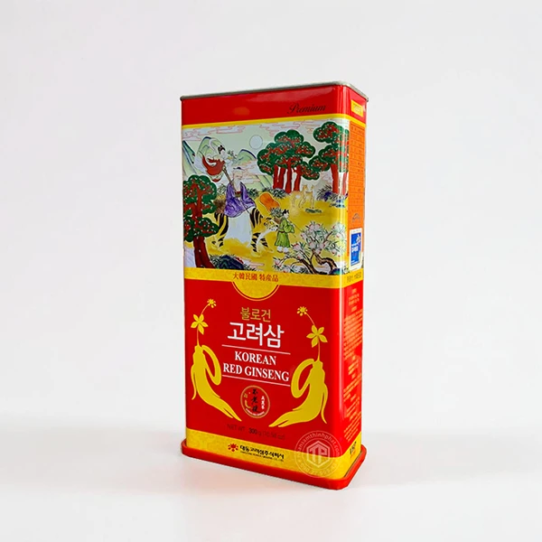 Hồng sâm củ khô hộp thiếc Daedong hộp 300g 10 củ lớn