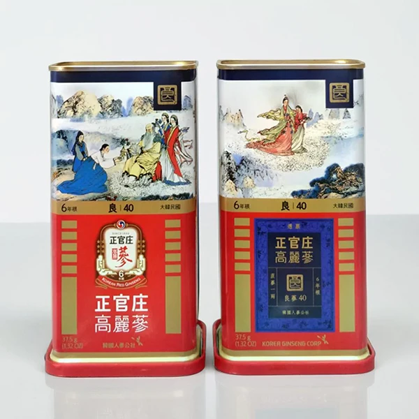 Hồng sâm củ khô hộp thiếc KGC 37.5g hồng sâm Chính phủ Jung Kwan Jang