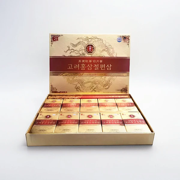 Hồng sâm lát tẩm mật ong chính hãng Bio ApGold sâm Hàn Quốc 6 năm tuổi