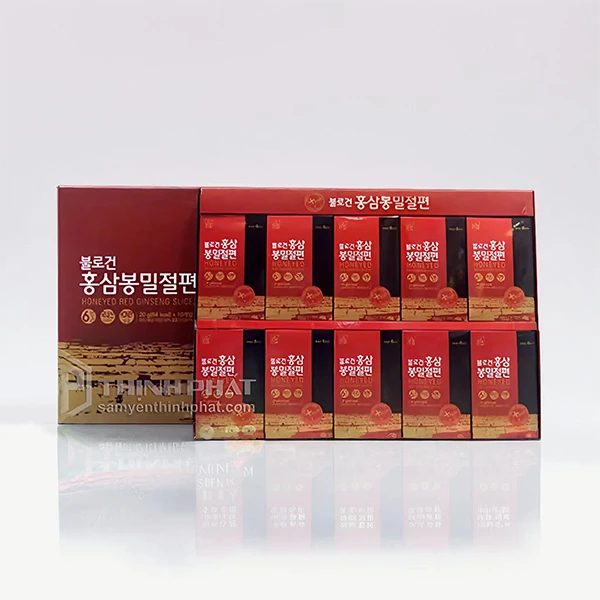 Hồng sâm lát tẩm mật ong Daedong chính hãng Hàn Quốc 6 năm tuổi hộp 200g