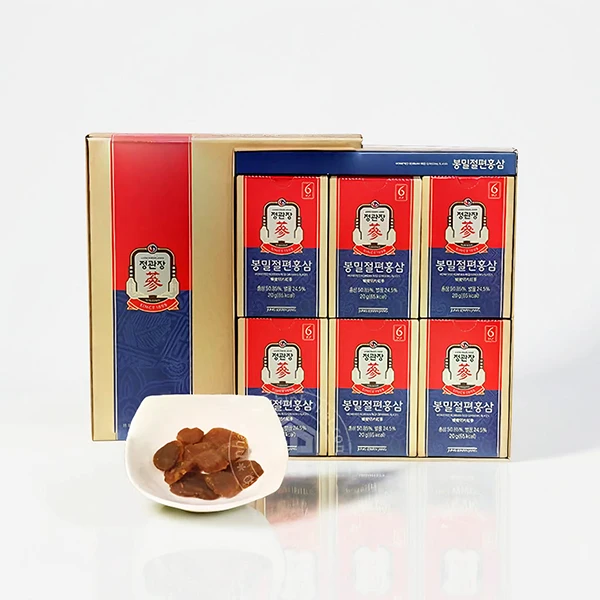 Hồng sâm lát tẩm mật ong KGC Sâm Chính phủ cao cấp hộp 12 gói 240g - Jung Kwan Jang