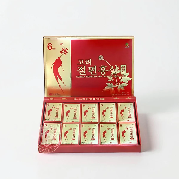 Hồng sâm thái lát tẩm mật ong chính hãng KGS sâm Hàn Quốc 6 năm tuổi