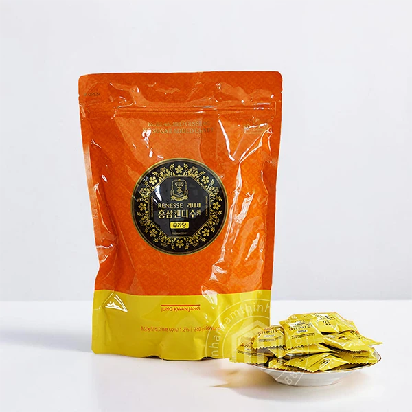 Kẹo Sâm Hàn Quốc KGC cao cấp không đường gói 240g