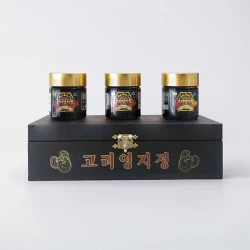 Cao linh chi núi Hàn Quốc cao cấp hộp gỗ đen 3 lọ x 120g gold