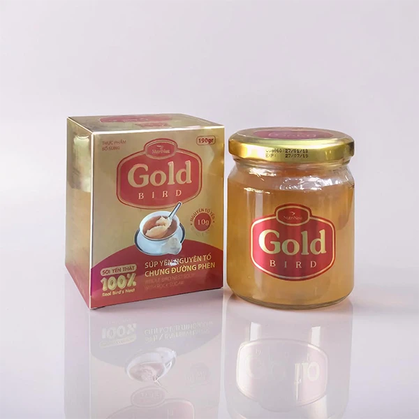 Tổ yến chưng đường phèn 100% tổ yến 190ml/ lọ - Gold Bird