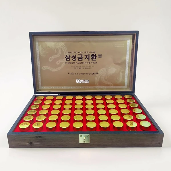 An cung ngưu hoàng hoàn Hàn Quốc tuần hoàn não hộp gỗ 60 viên