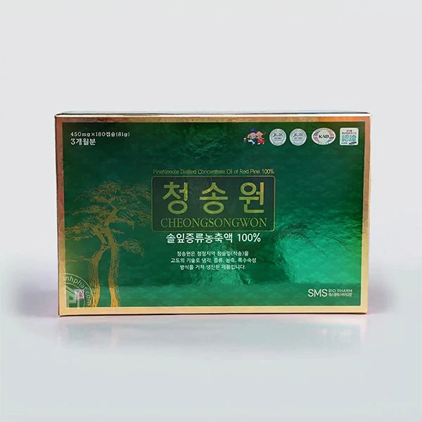 Viên tinh dầu thông đỏ Hàn Quốc Cheong Song Won hộp 180 viên hộp xanh