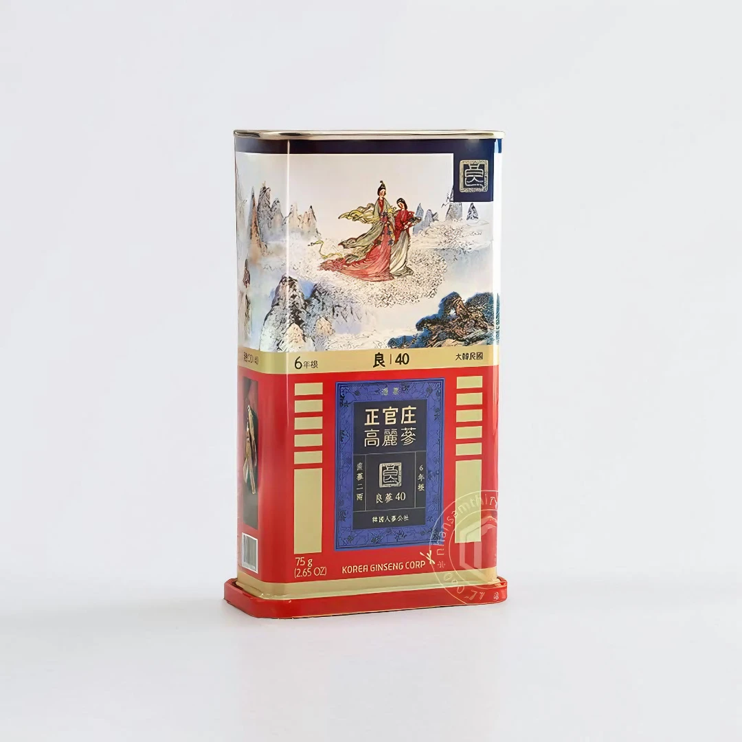 Hồng sâm củ khô hộp thiếc KGC 75g hồng sâm chính phủ Jung Kwan Jang