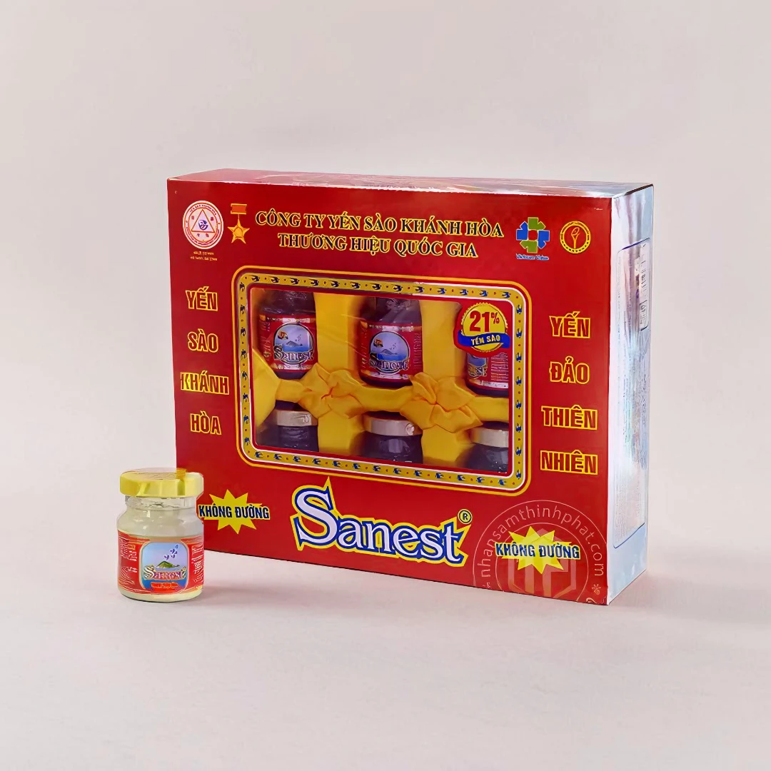 Yến Sào Sanest Khánh Hòa không đường hộp 6 lọ