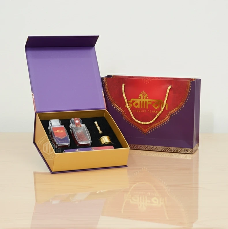 Nhụy hoa nghệ tây saffron nhập khẩu Iran hộp quà tặng 2 lọ x 3g
