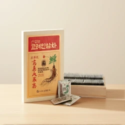 Trà hồng sâm Hàn Quốc chính hãng hộp gỗ 100 gói