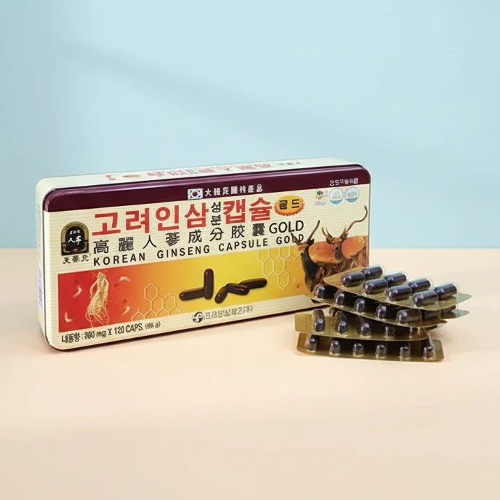 Viên hồng sâm nhung hươu linh chi Hàn Quốc hộp 120 viên