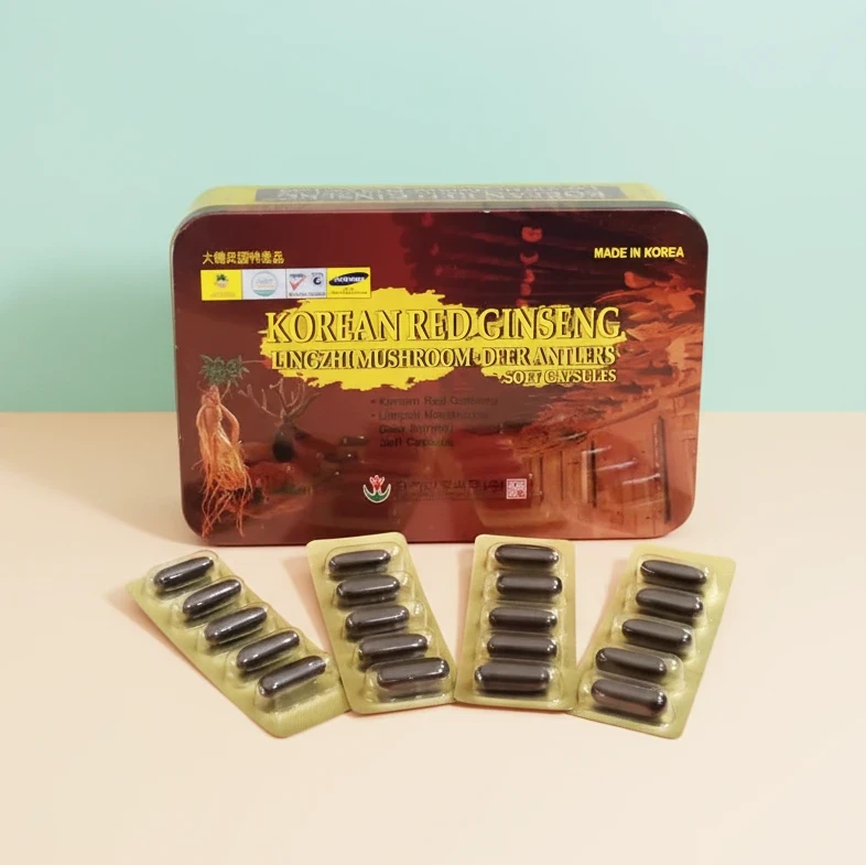 Viên sâm nhung linh chi Hàn Quốc hộp 60 viên