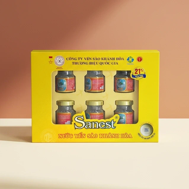 Yến Sào Sanest Khánh Hòa hộp 6 lọ