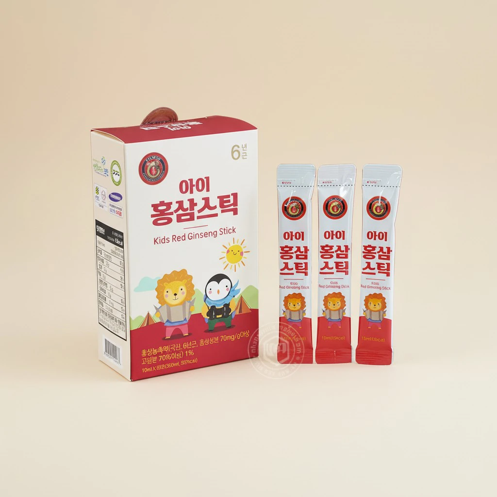 Nước hồng sâm Pocheon dành cho trẻ em dạng thanh - Kids red ginseng stick