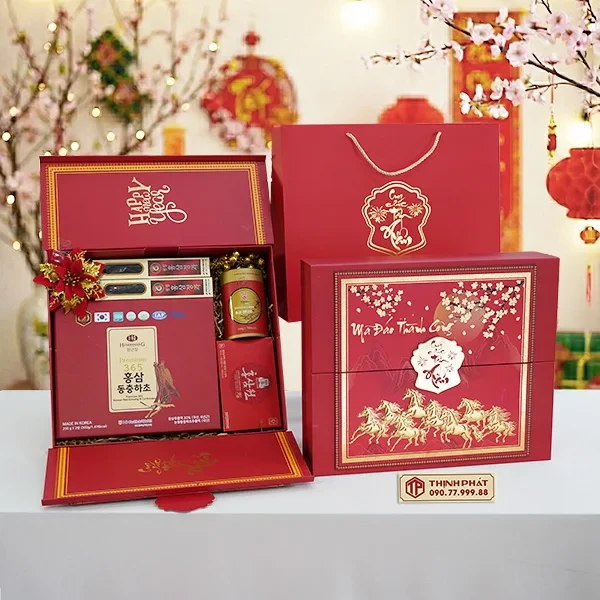 Hộp Quà Xuân Vạn Phúc - Set 18 - Hộp quà tặng tết cao cấp Xuân 2026