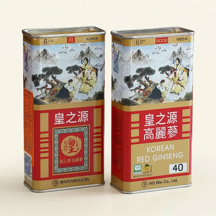 Hồng sâm củ khô hộp thiếc HG Bio 37.5g chính hãng Hàn Quốc