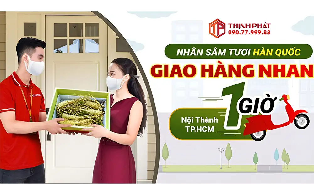 Sâm tươi giao tận nơi trong ngày tại khu vực TPHCM
