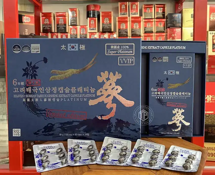 Viên thiên sâm đông trùng hạ thảo thượng hạng chính hãng Hàn Quốc hộp 180 viên Viên thiên sâm đông trùng hạ thảo thượng hạng chính hãng Hàn Quốc hộp 180 viên