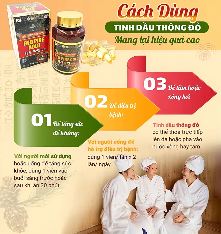 Cách Dùng Tinh Dầu Thông Đỏ Hàn Quốc Mang Lại Hiệu Quả Cao Cách Dùng Tinh Dầu Thông Đỏ Hàn Quốc Mang Lại Hiệu Quả Cao