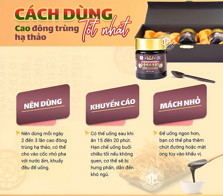 Cách sử dụng cao đông trùng hạ thảo