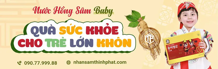 Nước hồng sâm baby - Quà sức khỏe cho trẻ lớn khôn Nước hồng sâm baby - Quà sức khỏe cho trẻ lớn khôn
