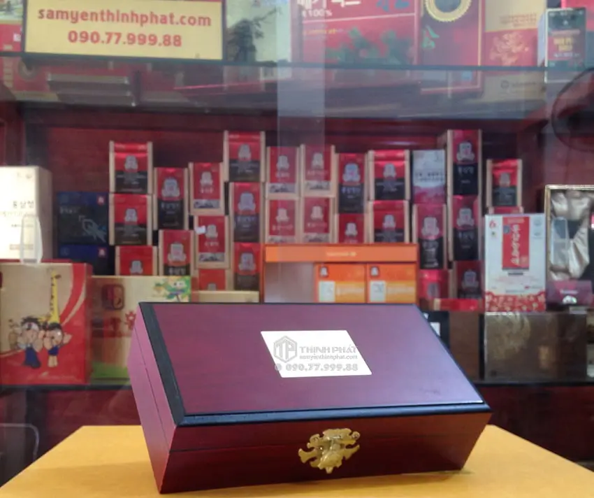 An cung ngưu Hàn Quốc Vũ Hoàng Thanh Tâm hộp gỗ 10 viên An cung ngưu Hàn Quốc Vũ Hoàng Thanh Tâm hộp gỗ 10 viên