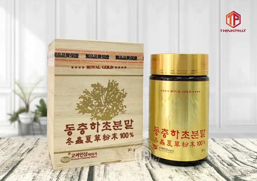 Bột đông trùng hạ thảo Hàn Quốc nguyên chất 100% hộp 1 lọ x 90g Bột đông trùng hạ thảo Hàn Quốc nguyên chất 100% hộp 1 lọ x 90g