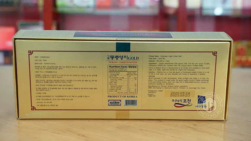 Cao linh chi đông trùng hạ thảo Hàn Quốc hộp 5 lọ Cao linh chi đông trùng hạ thảo Hàn Quốc hộp 5 lọ