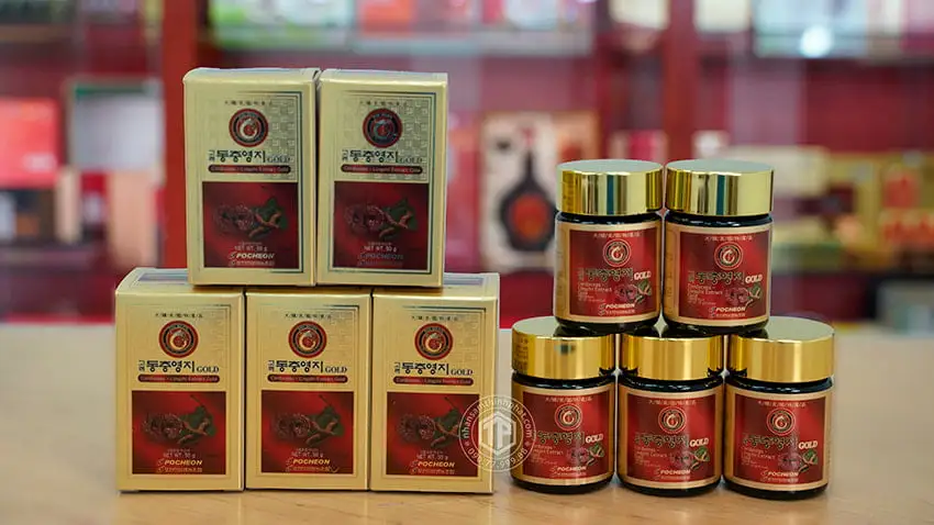 Cao linh chi đông trùng hạ thảo Hàn Quốc hộp 5 lọ Cao linh chi đông trùng hạ thảo Hàn Quốc hộp 5 lọ