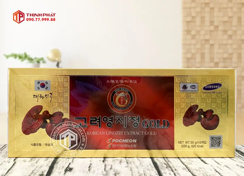 Cao linh chi Hàn Quốc chính hãng Pocheon hộp 5 lọ mỗi lọ 50g Cao linh chi Hàn Quốc chính hãng Pocheon hộp 5 lọ mỗi lọ 50g