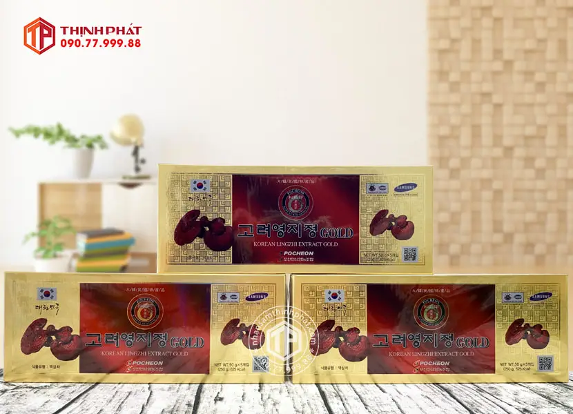 Cao linh chi Hàn Quốc chính hãng Pocheon hộp 5 lọ mỗi lọ 50g Cao linh chi Hàn Quốc chính hãng Pocheon hộp 5 lọ mỗi lọ 50g