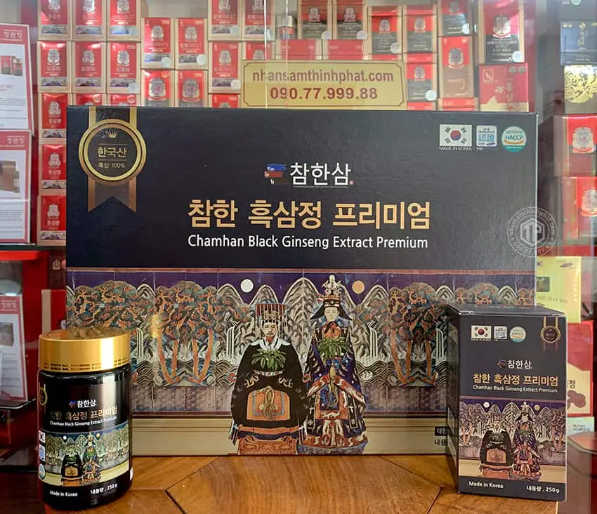 Cao hắc sâm Hàn Quốc cao cấp Chamhan Premium hộp 4 lọ x 250g