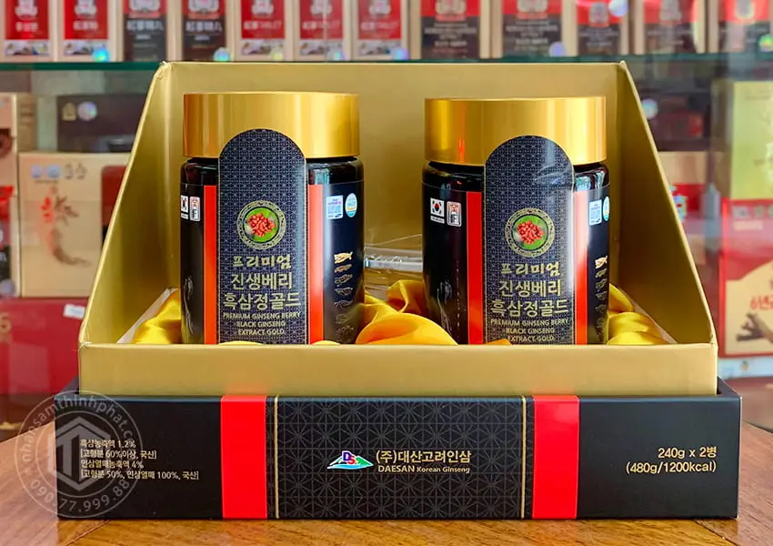 Cao hắc sâm Hàn Quốc cao cấp Daesan hộp 2 lọ x 240g Cao hắc sâm Hàn Quốc cao cấp Daesan hộp 2 lọ x 240g