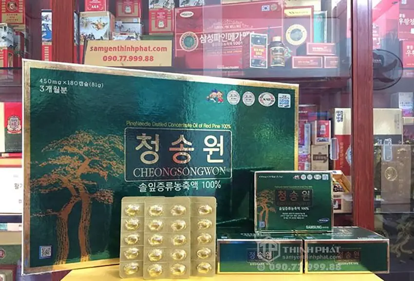 Viên Tinh Dầu Thông Đỏ Hàn Quốc Cheong Song Won Hộp 180 Viên Hộp Xanh Viên Tinh Dầu Thông Đỏ Hàn Quốc Cheong Song Won Hộp 180 Viên Hộp Xanh