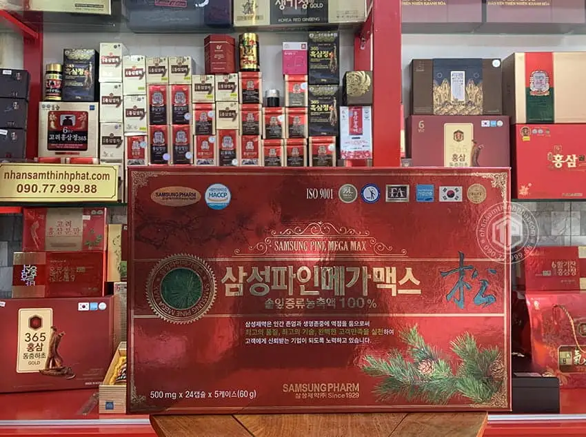 Viên tinh dầu thông đỏ Samsung Pine Mega Max Hàn Quốc Viên tinh dầu thông đỏ Samsung Pine Mega Max Hàn Quốc