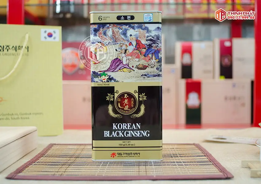 Hắc sâm củ khô 150g hộp thiếc chính hãng Daedong Hàn Quốc Hắc sâm củ khô 150g hộp thiếc chính hãng Daedong Hàn Quốc
