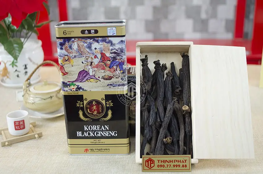 Hắc sâm củ khô 150g hộp thiếc chính hãng Daedong Hàn Quốc Hắc sâm củ khô 150g hộp thiếc chính hãng Daedong Hàn Quốc