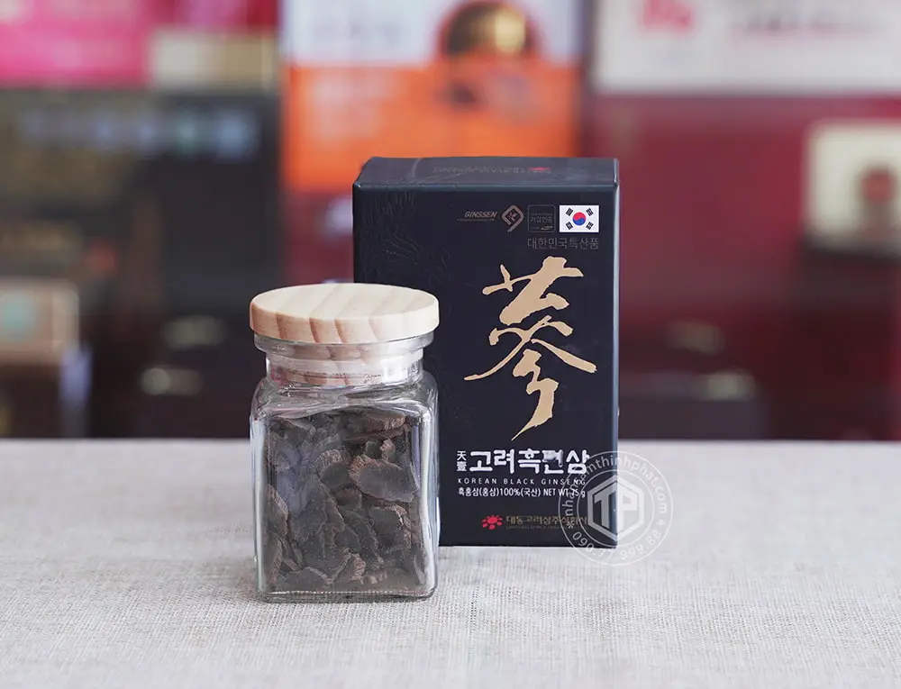 Hắc sâm củ khô thái lát Daedong lọ 75g