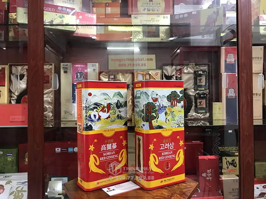 Hồng Sâm Củ Khô Hộp Thiếc 600g Chính hãng Daedong Hàn Quốc 20 củ Hồng Sâm Củ Khô Hộp Thiếc 600g Chính hãng Daedong Hàn Quốc 20 củ