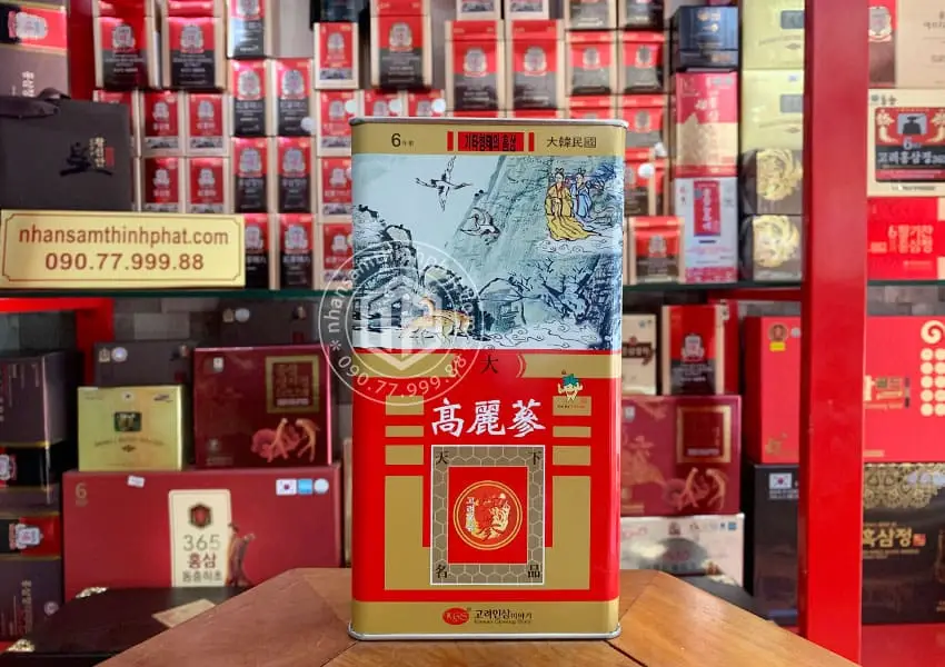 Hồng sâm củ khô hộp thiếc KGS 150g Chính hãng Hàn Quốc Hồng sâm củ khô hộp thiếc KGS 150g Chính hãng Hàn Quốc