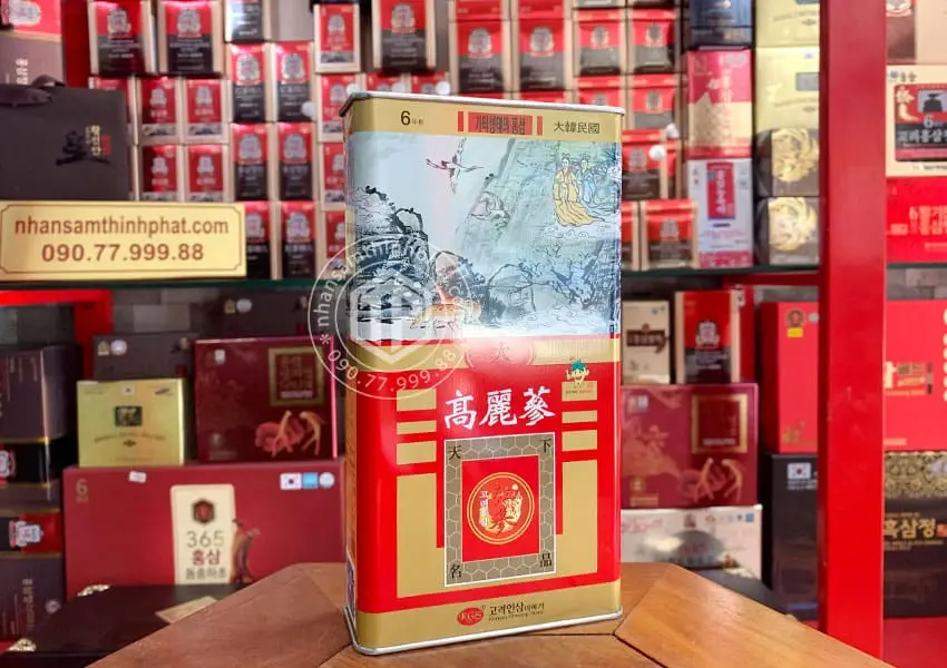 Hồng sâm củ khô hộp thiếc KGS 150g Chính hãng Hàn Quốc Hồng sâm củ khô hộp thiếc KGS 150g Chính hãng Hàn Quốc