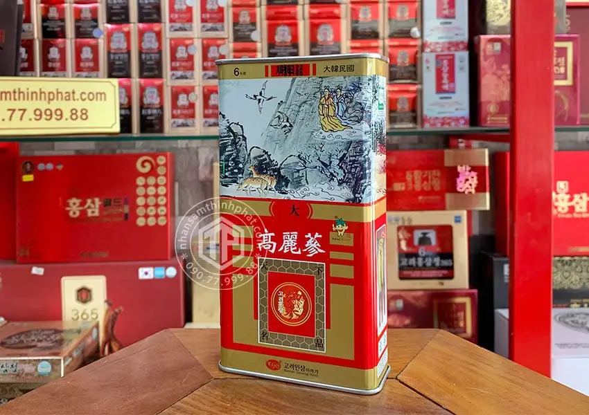 Hồng sâm củ khô hộp thiếc KGS 75g củ lớn Chính hãng Hàn Quốc Hồng sâm củ khô hộp thiếc KGS 75g củ lớn Chính hãng Hàn Quốc