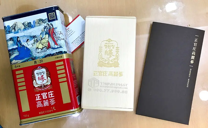 Hồng sâm củ khô KGC 20PCS 150g 7 củ hộp thiếc hồng sâm Chính phủ Jung Kwan Jang