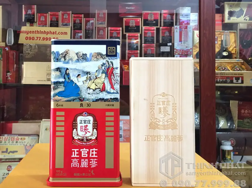 Hồng sâm củ khô KGC 300g 30PCS 19 củ sâm khô Chính phủ Jung Kwan Jang