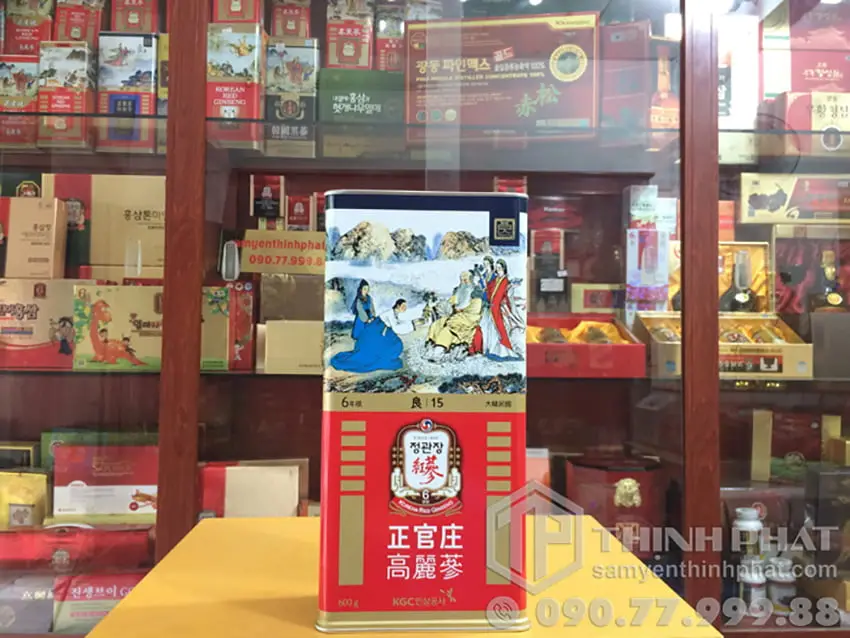 Hồng sâm củ khô KGC 600g 19 củ 15PCS Hồng sâm chính phủ Jung Kwan Jang